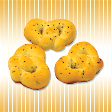 Pretzel with poppy seeds